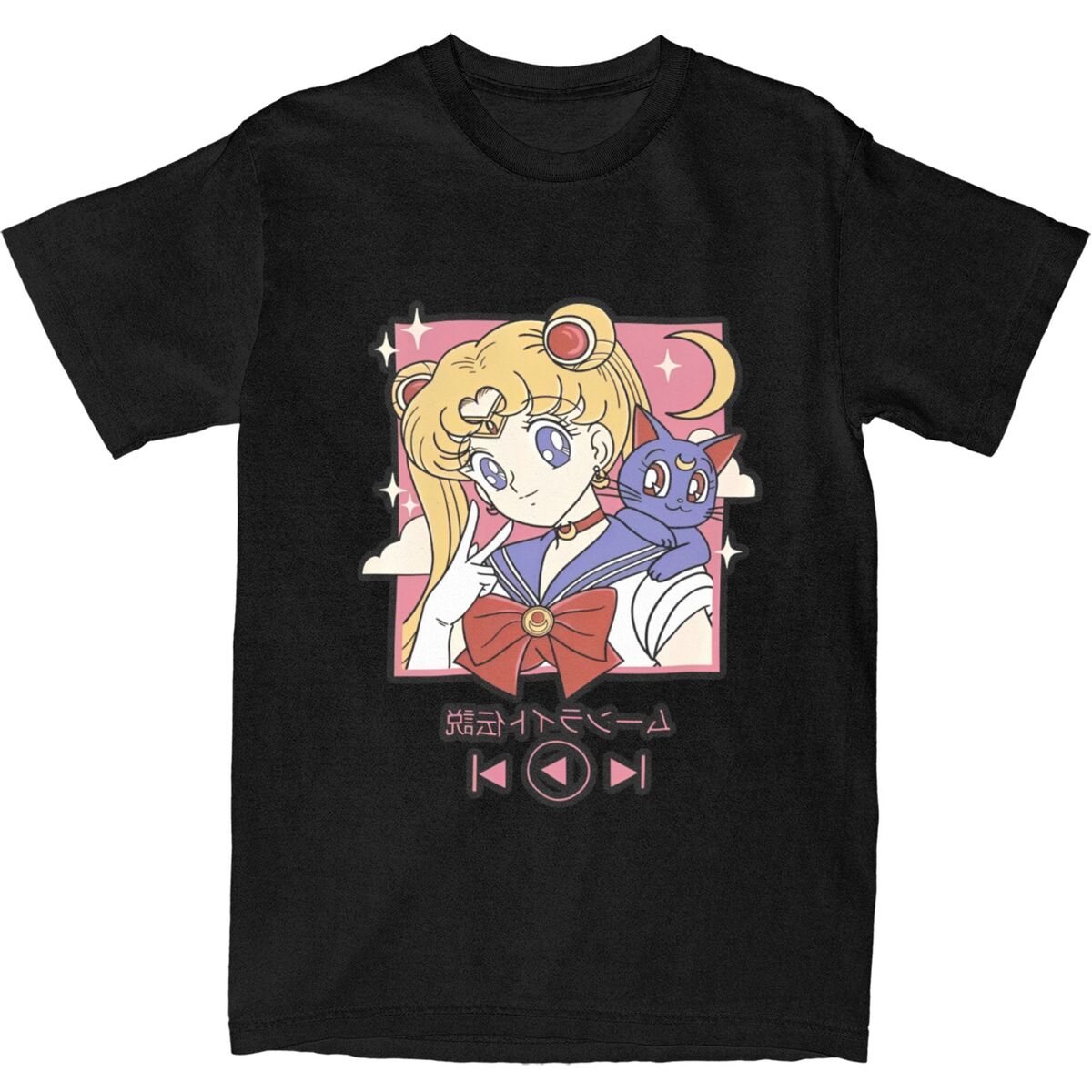 Vintage Sailors Moons Anime Printed Tshirt Mens and Womens Tshirt Mens Top Sports Tshirt Mens Tshirt Summer Tee 2026 New S