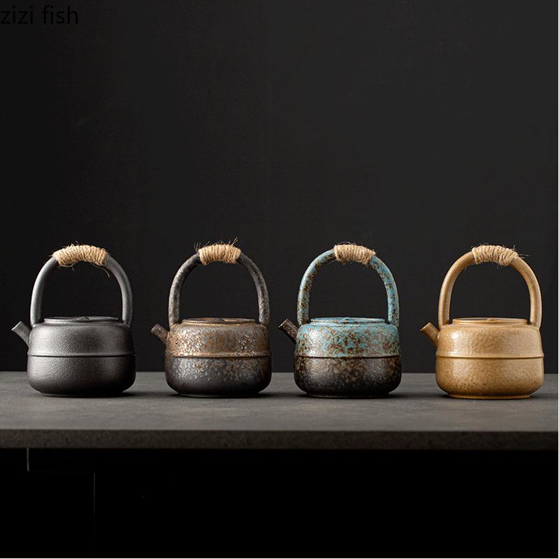 450ml Stoneware Teapot Tea Kettle Ceramic Teapot Teaware Tea Set Tea Utensils Tea Maker Tea Pot Set Tea Making Tools Accessories