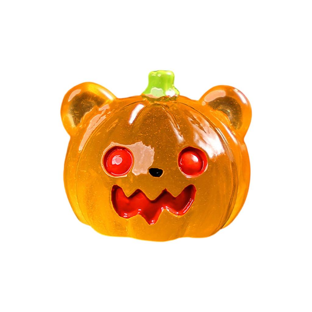 Halloweenská světelná soška, Pryskyřičné ozdoby, Roztomilá miniatura, Světelné malé ozdoby