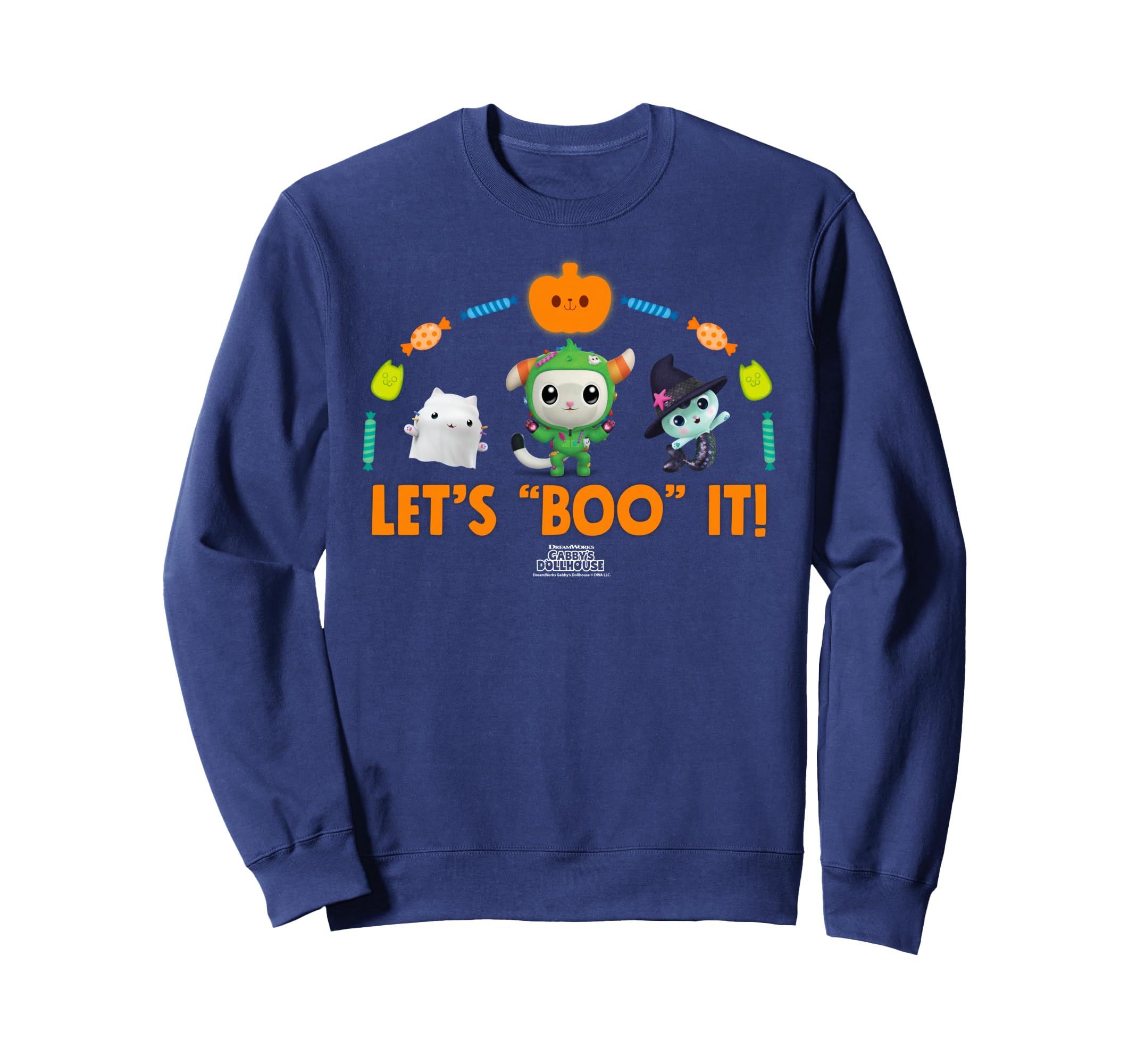 

DreamWorks Gabby s Dollhouse Let s Boo It Halloween Sweatshirt