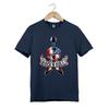 Rock N Roll Skull T-Shirt Unisex USA Flag Guitar Graphic Tee American Music Top