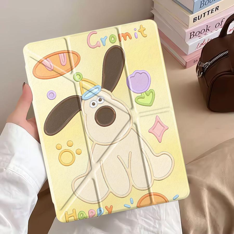 Holder Cover Tablet Case For iPad Pro 2025 Air 4 5 M3 M2 1 2 M4 11inch Pro 11th 10th 9th 8th 7th 12.9inch Mini 6 7 Dog Cartoon