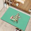 Christmas Decoration Carpet Christmas Wreath Mat Christmas Tree Christmas Ball Anti Slip Absorbent Carpet Holiday Decoration