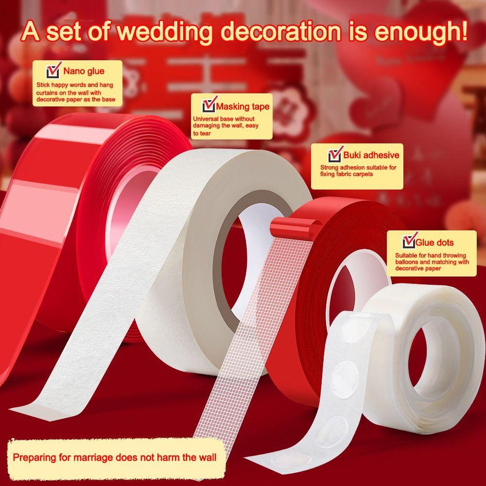4/5Pcs Reusable Ultra-strong Double-sided Adhesive  for Wall Fixing Festive Wedding Decorations
