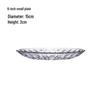 Diamond Pattern Transparent Glass Serving Plate