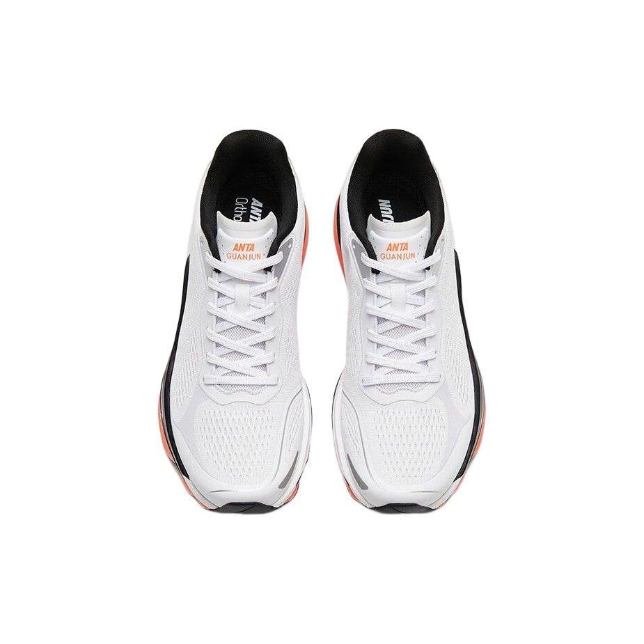 Anta Star Halo Elite Champion Cushioning Slip Resistant Abrasion Resistant Low top Running Shoes Men's White Black 112315561A-2