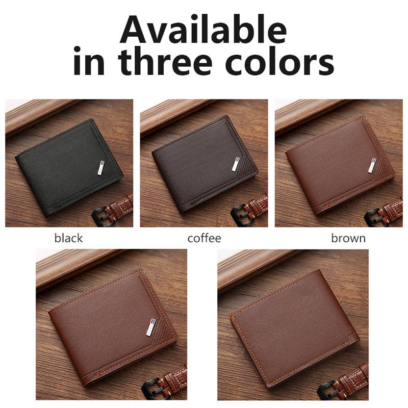 Vintage Men Leather Wallet Short Slim Male Purses Money Credit Card Holders Men Wallet Money Bag