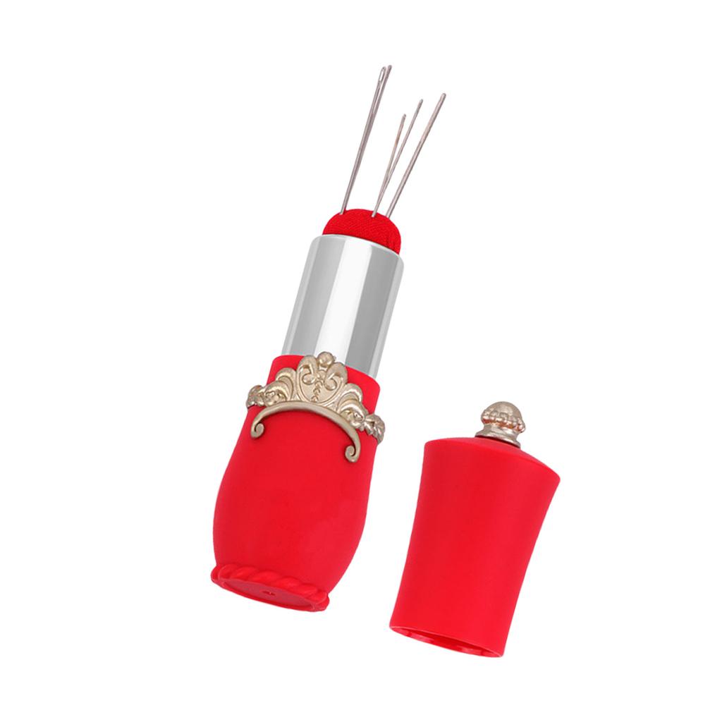 Cuscino per spilli a forma di rossetto Scatola porta spilli per quilting Porta spilli da cucito per ago da cucito Spillo da quilting Accessori per cucito