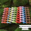 Eight-Piece Mini Succulent Wood Fence Ornaments