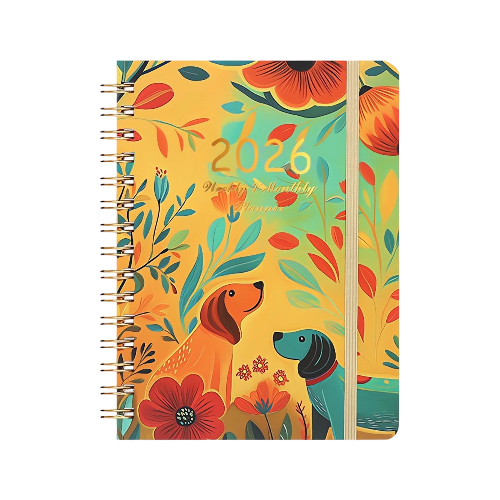 

2026 Planner, Stylish Calendar, Ample Notebook Space, Perfect For Recording To Do Lists One Size
