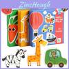 Wooden Puzzle For Children With Animal Transportation Fruit Veggie Themes For Cognitive Development
