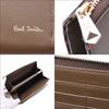 Set engraved Bright Stripe Trim SS24 Long Wallet Leather Coin Purse Cowhide 813005 P847 No name [Paul Smith] item/Name (Brown, engraved)
