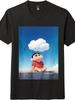 Crayon Shin - Chan Dívající se na mraky Potištěné tričko, Unisex top s krátkým rukávem