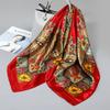 S 90*90Cm Square Silk Scarves Women Hijab Shawls Fashion Print Femme Head Scarf Foulard Bandana Beach Pareo