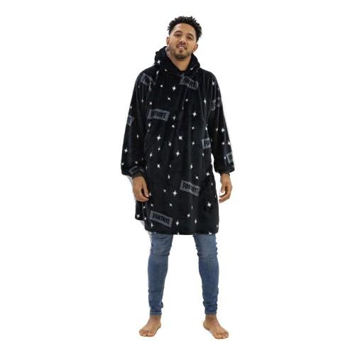 Fortnite Childrens/Kids Icon Fleece Sherpa Lined Oversized Blanket Hoodie