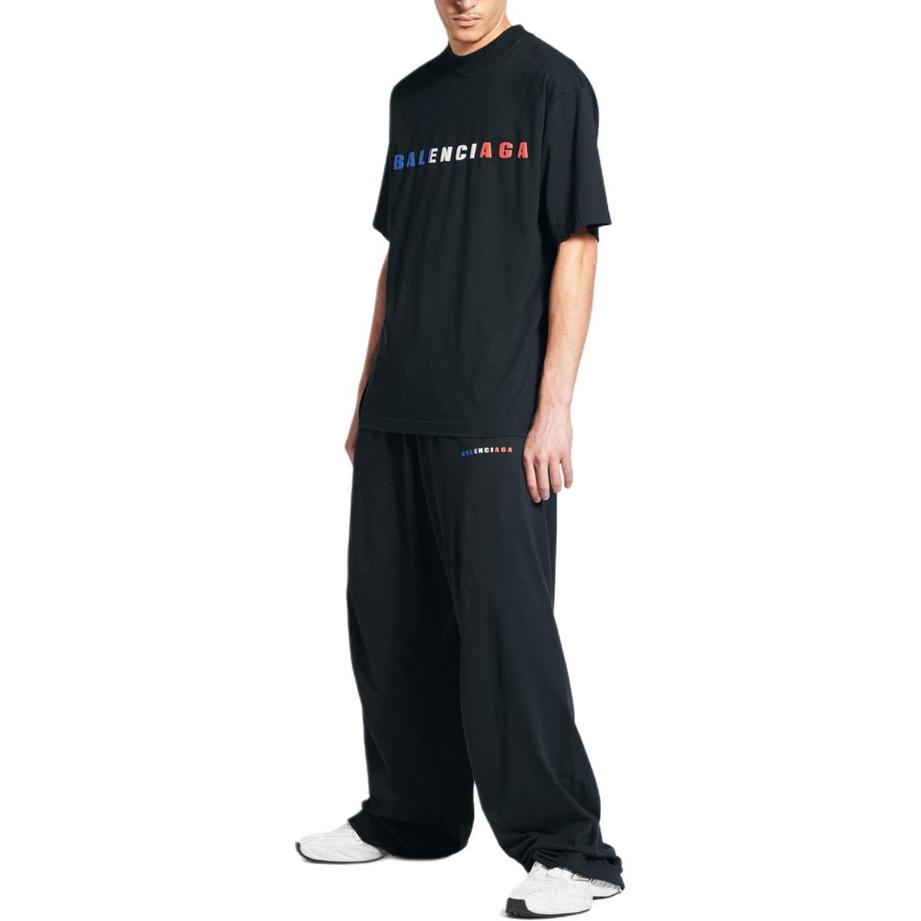 Balenciaga T Shirt Regular Fit Men's Black 764235TSVL91083