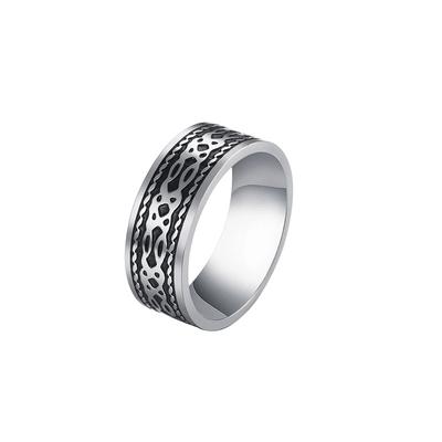 New Men's Jewelry Personalized Bicycle Irregular Bubble 8mm Wide Stainless Steel Corrosion Killing Ring