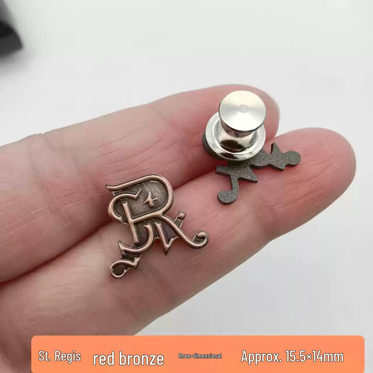 

Metal PIN Badge: Compatible with St. Regis Hotels under Marriott Group, High-Grade Colorfast Emblem, Min. Order 1 Piece 15.5*14MM