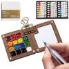 New Mini Watercolor Paint Set Portable Pocket Artist Travel Art Painting Kit with Clip Wooden 8/15 Grid Box Miniature Color Set