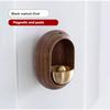 Solid Wooden Round Doorbell with Magnetic Brass Wind Chimes Wireless Jingle Bell Entrance Bell Pendant for Home Decoration