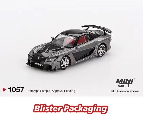 

MINIGT 1057 1:64 Mazda RX7 VeilSide Fortune Grey Diecast Car Model Collection Toys