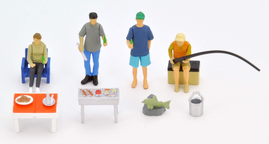 TOMYTEC DioColle 64 164 #CarSnap 06a BBQ ABSPVC Painted and Assembled Doll and Accessory Set