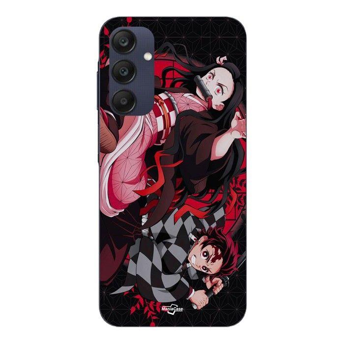 Coque Pour Samsung galaxy A25 demon slayer tanjiro nezuko attaque combat Maniacase