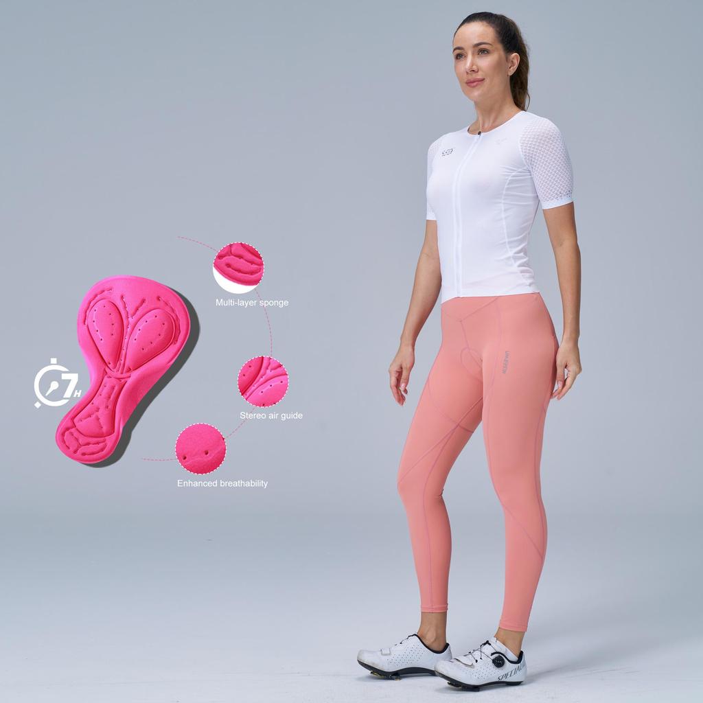 Hiserwa Women's High-Waist Cycling Pants - Hip-Lifting, Breathable, Quick-Dry, Elastic, Mid-Short Distance