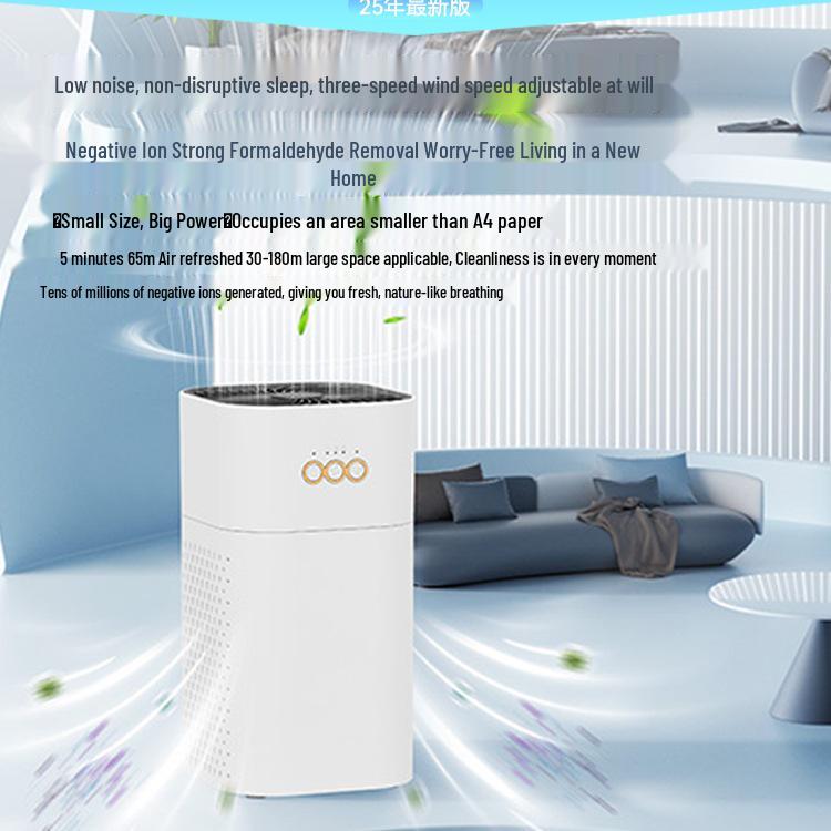 Air Purifier with Negative Ion for Home: Removes Formaldehyde, Secondhand Smoke, and Odors – Ideal for Mother and Baby