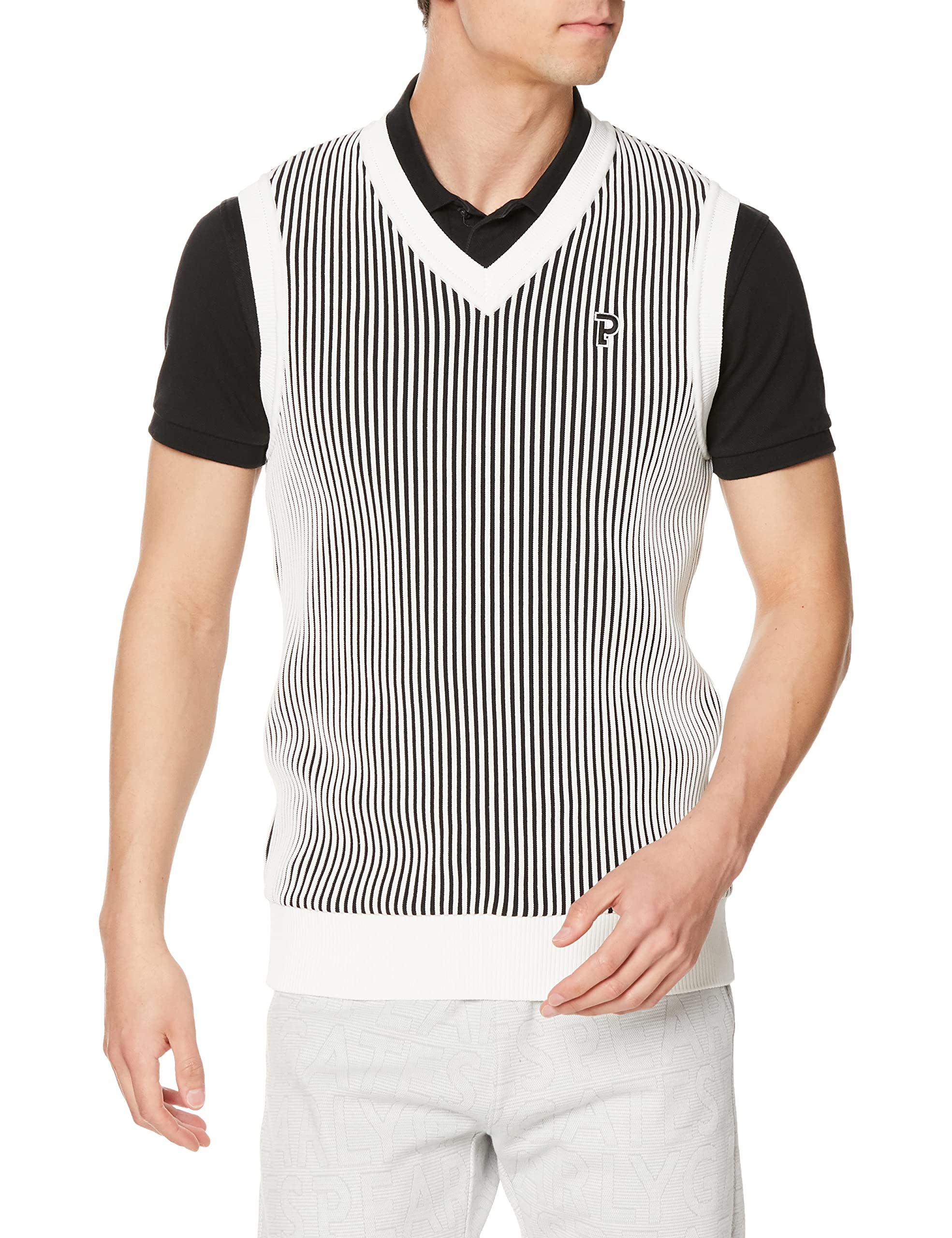 

Вязаный жилет из хлопка Beam PG Logo Knit Longest Pattern x Dark Navy 4 [Pearly Gates] Мужской / 053-3173203 031_White [M]