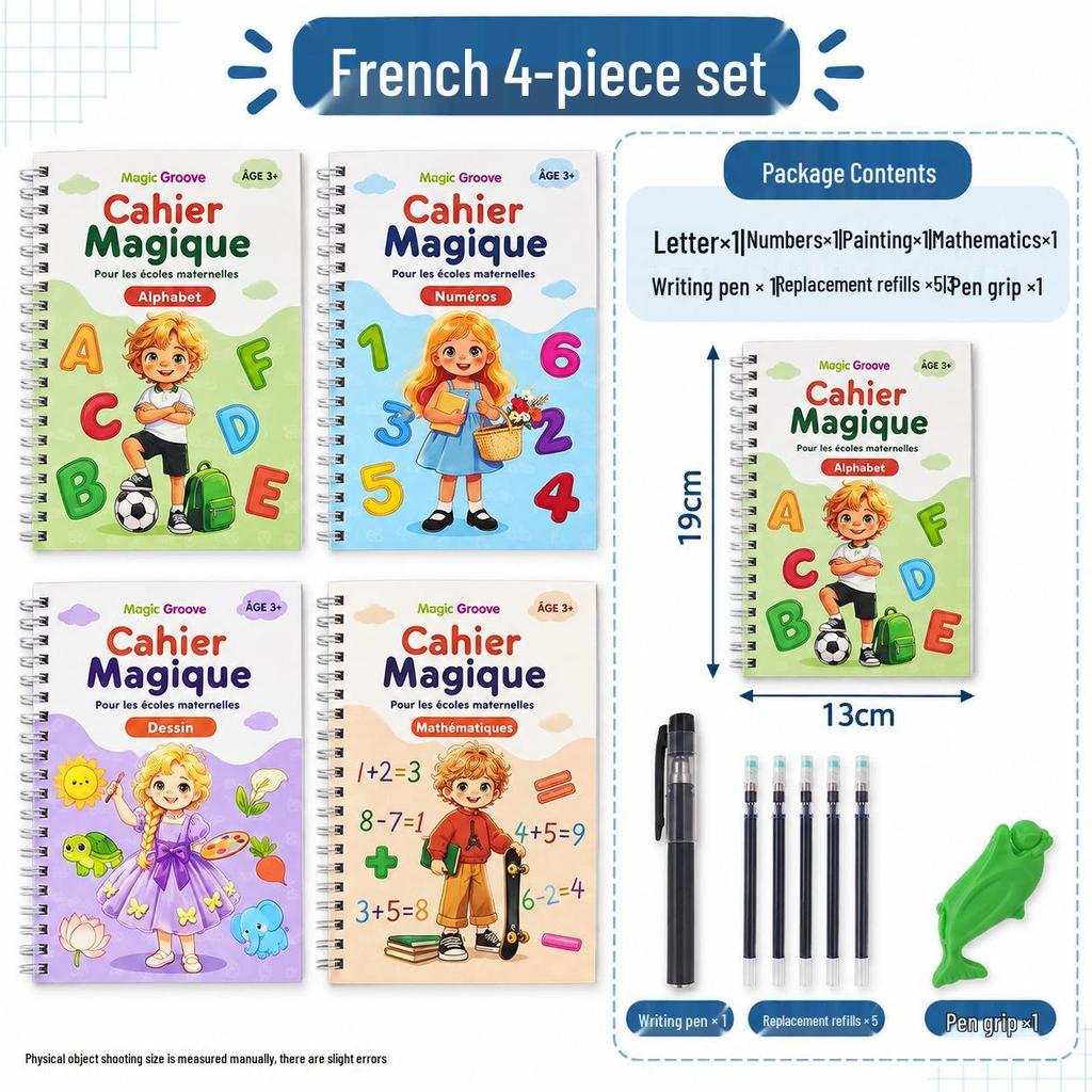 Magic Groove Calligraphy Practice Book: English Edition for Kids with Pen Control Training