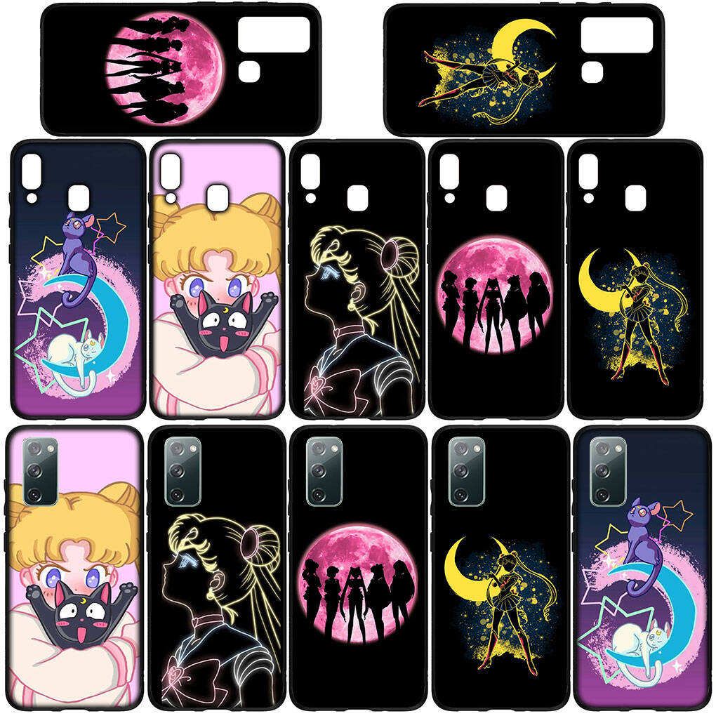 Cover for iPhone 17 16 15 Xiaomi Poco Redmi Note 14 13 12 11 Pro Max 9 16e Samsung Galaxy S25 S24 9 OPPO Huawei Cat Sailor Anime Moon Cute Phone Case