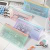 Dopamine Mesh Pencil Case Large Capacity Portable Pen Bags Coin Purse School Supplies