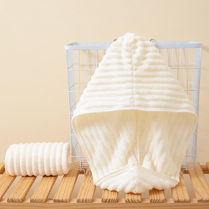 Candy Stripe Coral Fleece Towel - Thick, Absorbent, Non-Shedding Velvet Bath Towel for Daily Household Use