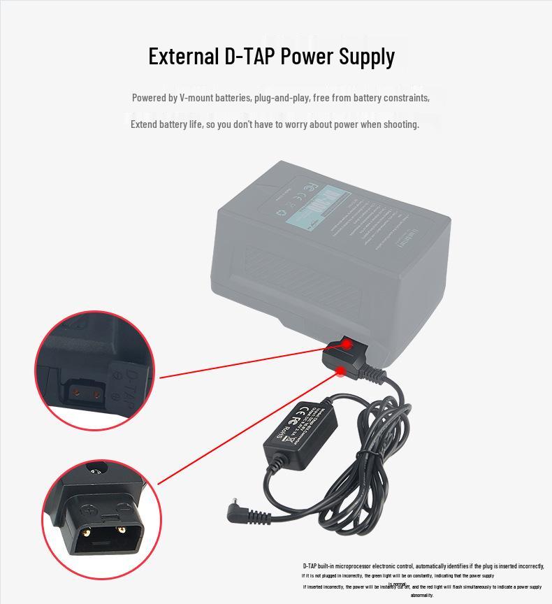 D-TAP-E10 Adapter for LPE10 Battery in EOS 1100D, 1200D, 1300D, X50, T3