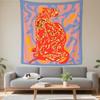 Boho Chic Wall Tapestry With Moon Phase Floral Starry Sky Design Bedroom Yoga Studio Decor