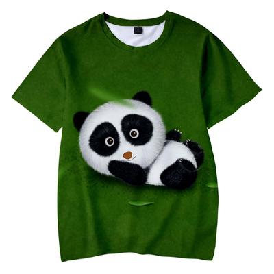 Kawaii Panda T-shirt 3D-tryck Kortärmad O-ringad T-shirt Casual Pojkar/Flickor T-shirt Överdimensionerad Vintage Unisexkläder