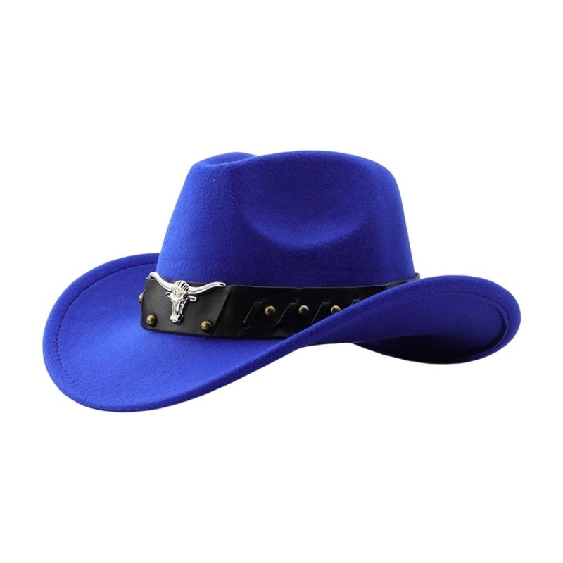 Stylish Cowboy Hats Adjustable Band Breathable Cloth Comfortable Fit Western Party Outdoor Festival Accessory