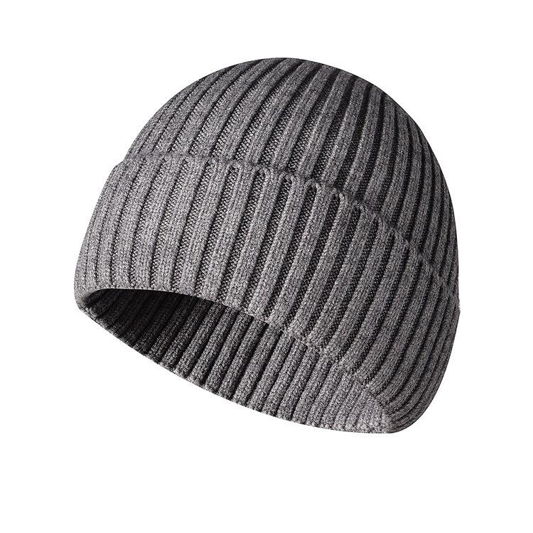 Stock Ready Acrylic Knitted Beanie Image Style Hip Hop Round Top Winter Warm Outdoor Hat for Men Women