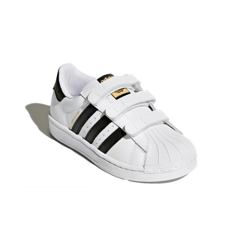 Adidas Originals Superstar Foundation Balance Low-Top Kids' Skateboarding Shoes White Children Aged 3-7 Years Old Sneakers B26070