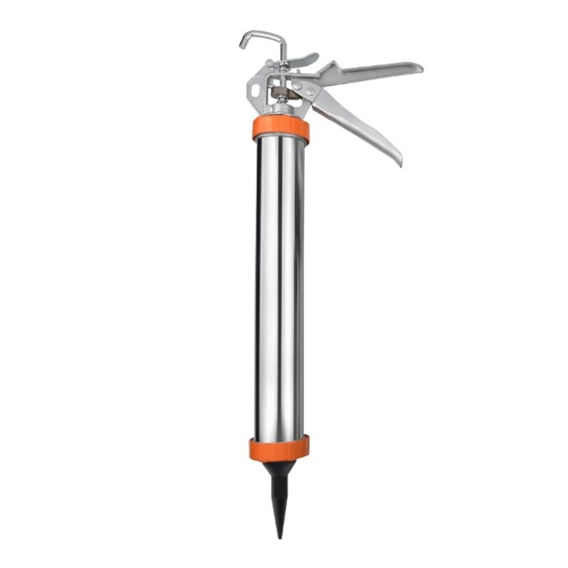 High Efficiency Caulk Guns Aluminum Tube Caulking Tool with Nozzle for Gluing Tasks Glass Adhesive, Various Applications M4YD