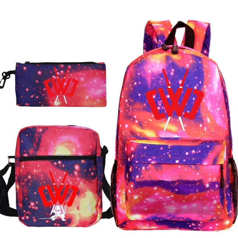 Popular game merchandise printed backpack popular student bag three-piece set