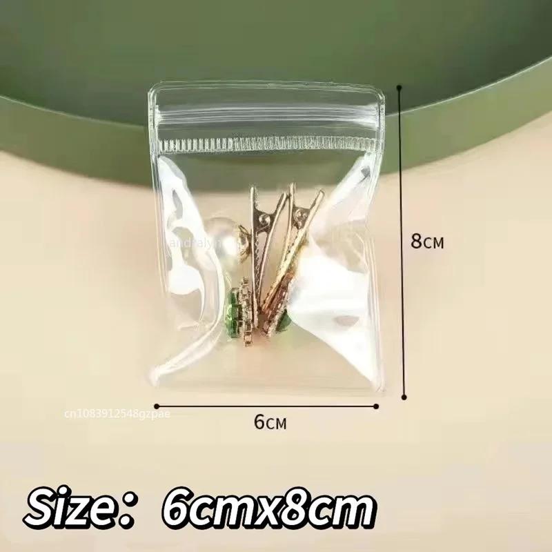 

10-100 шт. Органайзер для ювелирных изделий, сумки, прозрачные ПВХ, антиокислительные сумки для ювелирных изделий, сумка для хранения сережек, подвесок, ожерелий, браслетов 100pcs