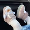 Winter Velvet Thickened Newborn Cotton Boots with Drawstring - Non-Slip, Cute Baby Shoes for 6-12 Months