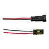 Long Lasting 2 Pin Amp/Tyco Waterproof Wire Connectors with Cable Kits for Automotive and Motorcycle Use (10 Sets)