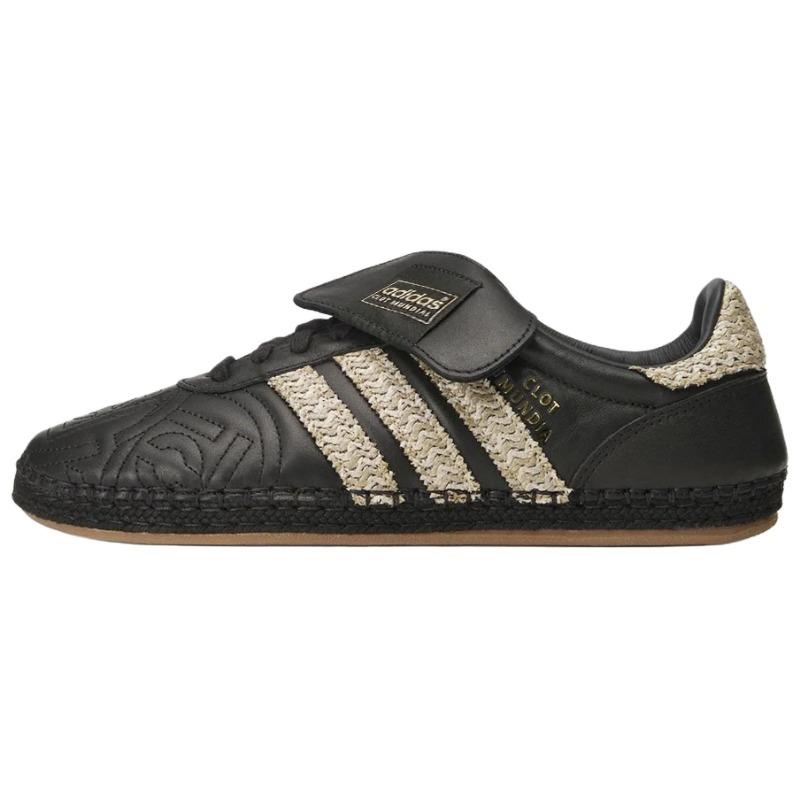 adidas originals × CLOT Mundial unisex snug casual shoes black hemp JQ6823 EU 44