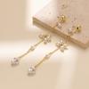 Chic Gold Geometric Faux Pearl Earrings For Women Trendy And Design Versatile