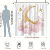 Dreamy Moon and Stars Shower Curtain - Water-Resistant, Easy To Clean, Adds a Magical and Serene Touch To Your Bathroom Decor