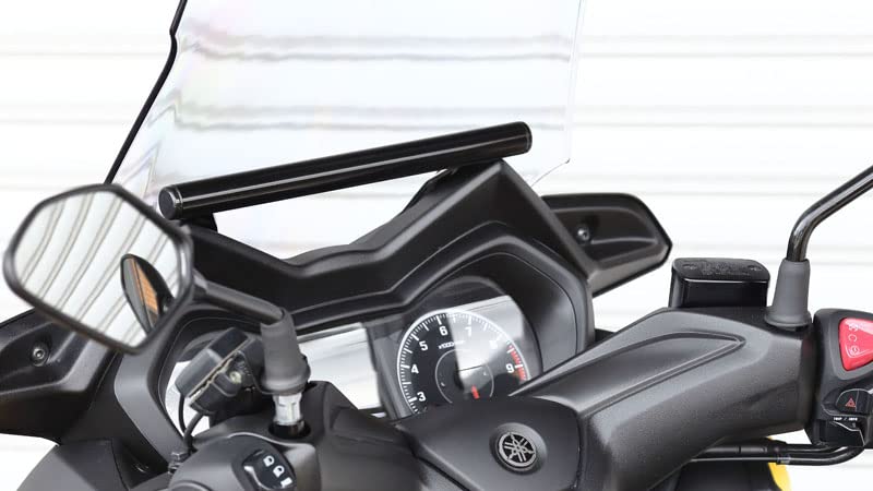 Kijima Motorcycle Parts Handlebar Mounting Bar, Steel, 22.2mm Diameter, Black, for XMAX250 ('18-'22), Part Number 204-0654