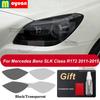 Voor Mercedes Benz SLK Klasse R172 AMG 2011-2015 Accessoires 2 Stuks Auto Koplamp Beschermfolie Transparant Zwart TPU Sticker